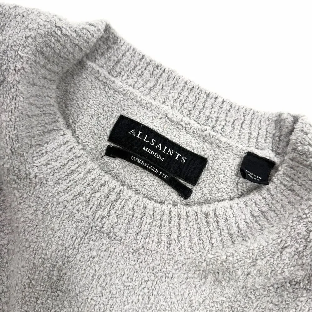 AllSaints Grey Oversized Sweater – Size M